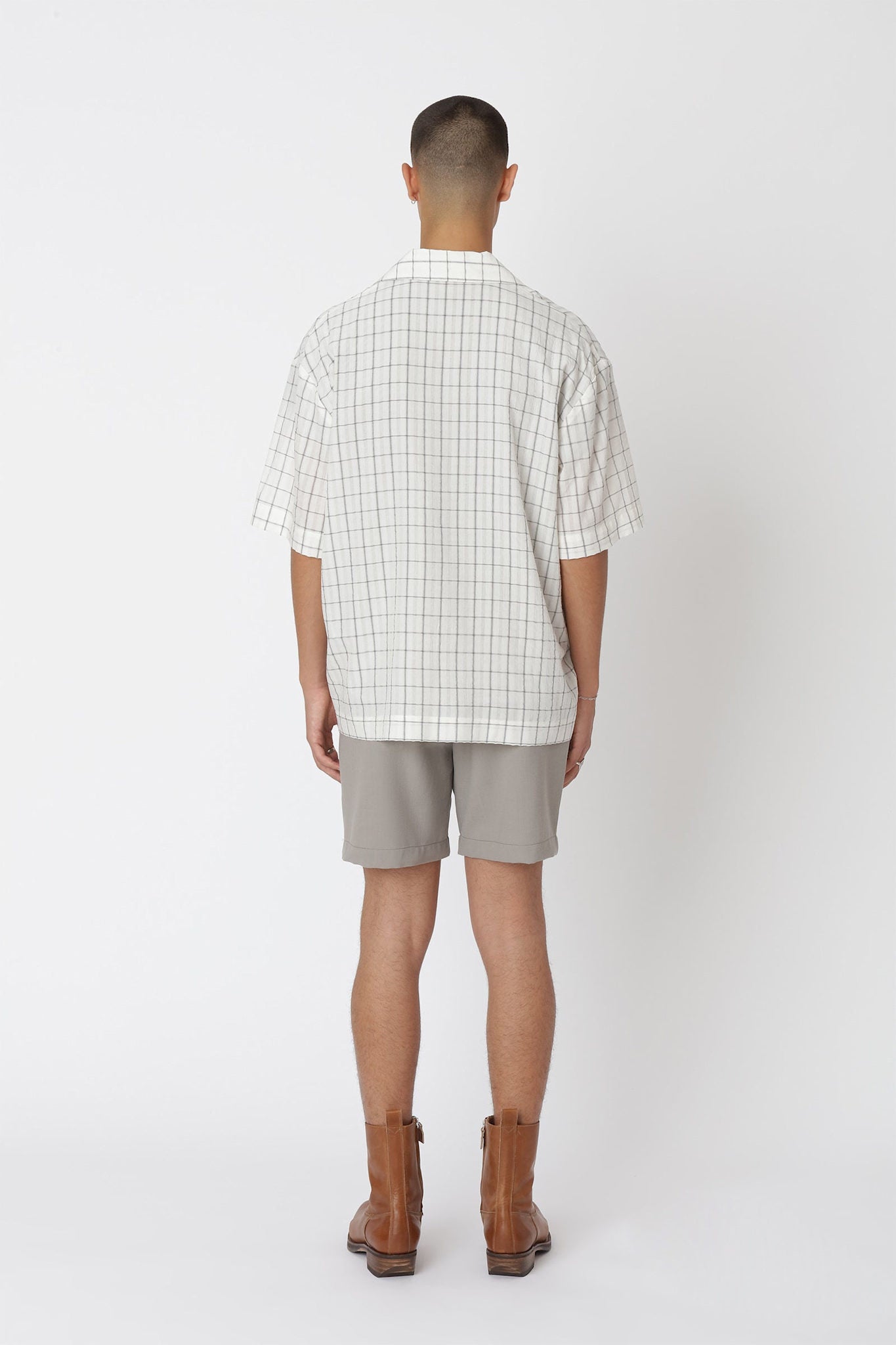 Won Hundred Men Desmond Shirt Shirt Grey Check