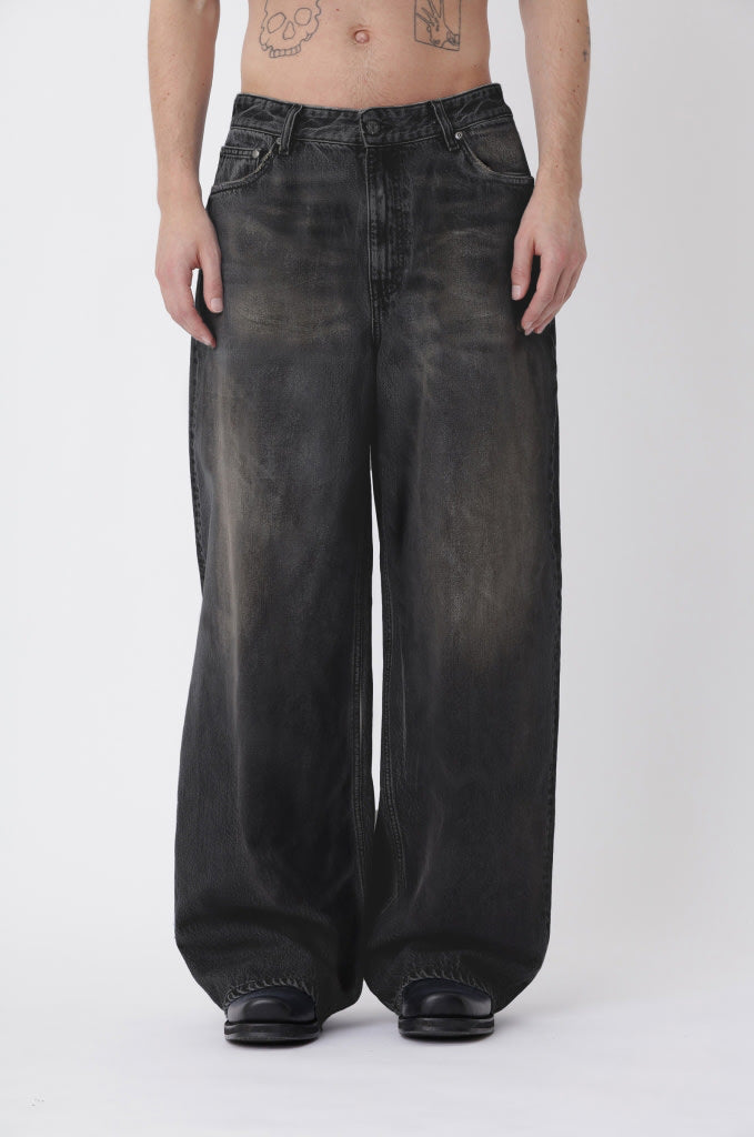 Lyon Coated 80s Black Jeans M - Won Hundred Online Store