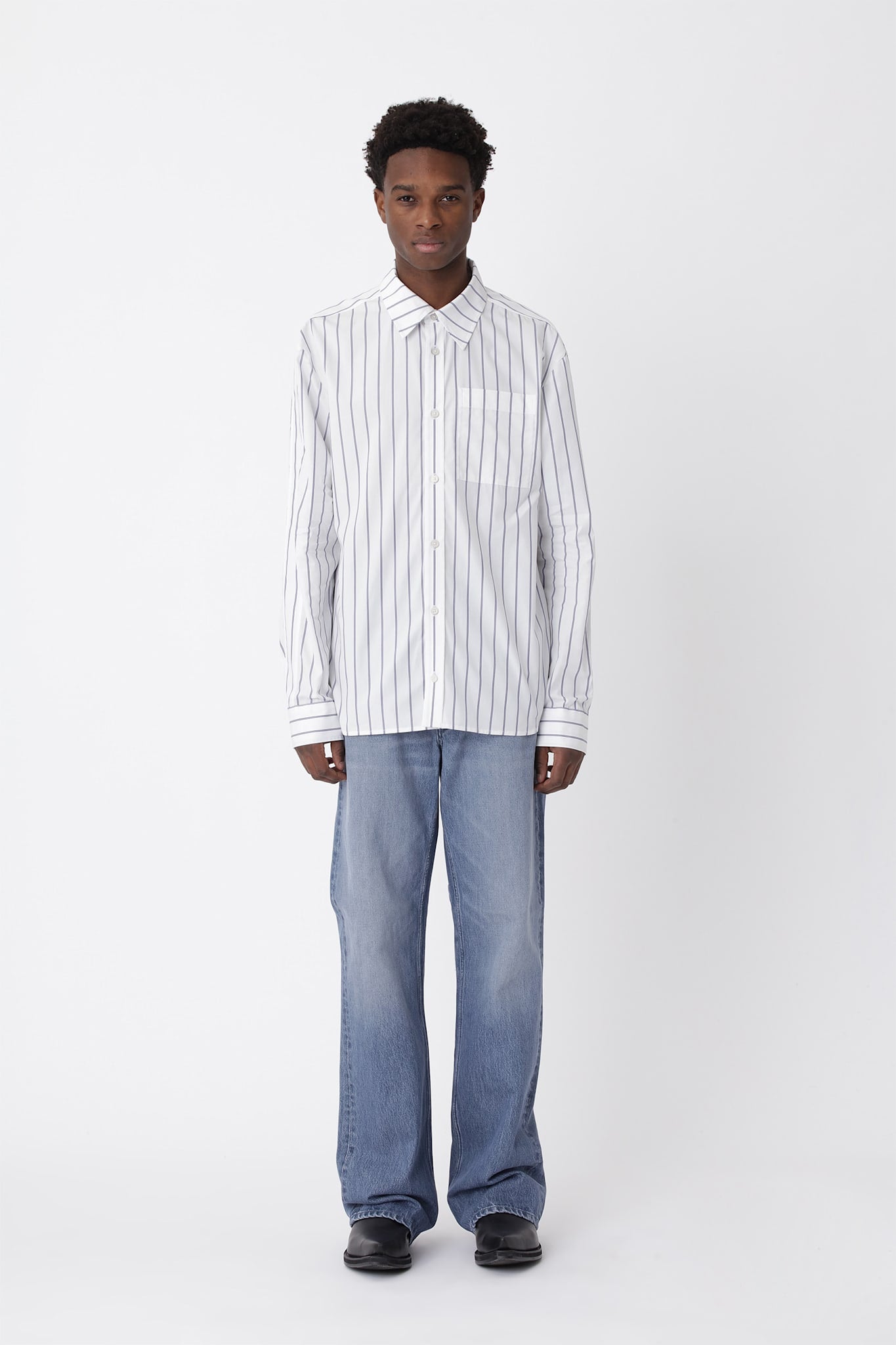 Knox Stripe Panel Shirt - Won Hundred Online Store