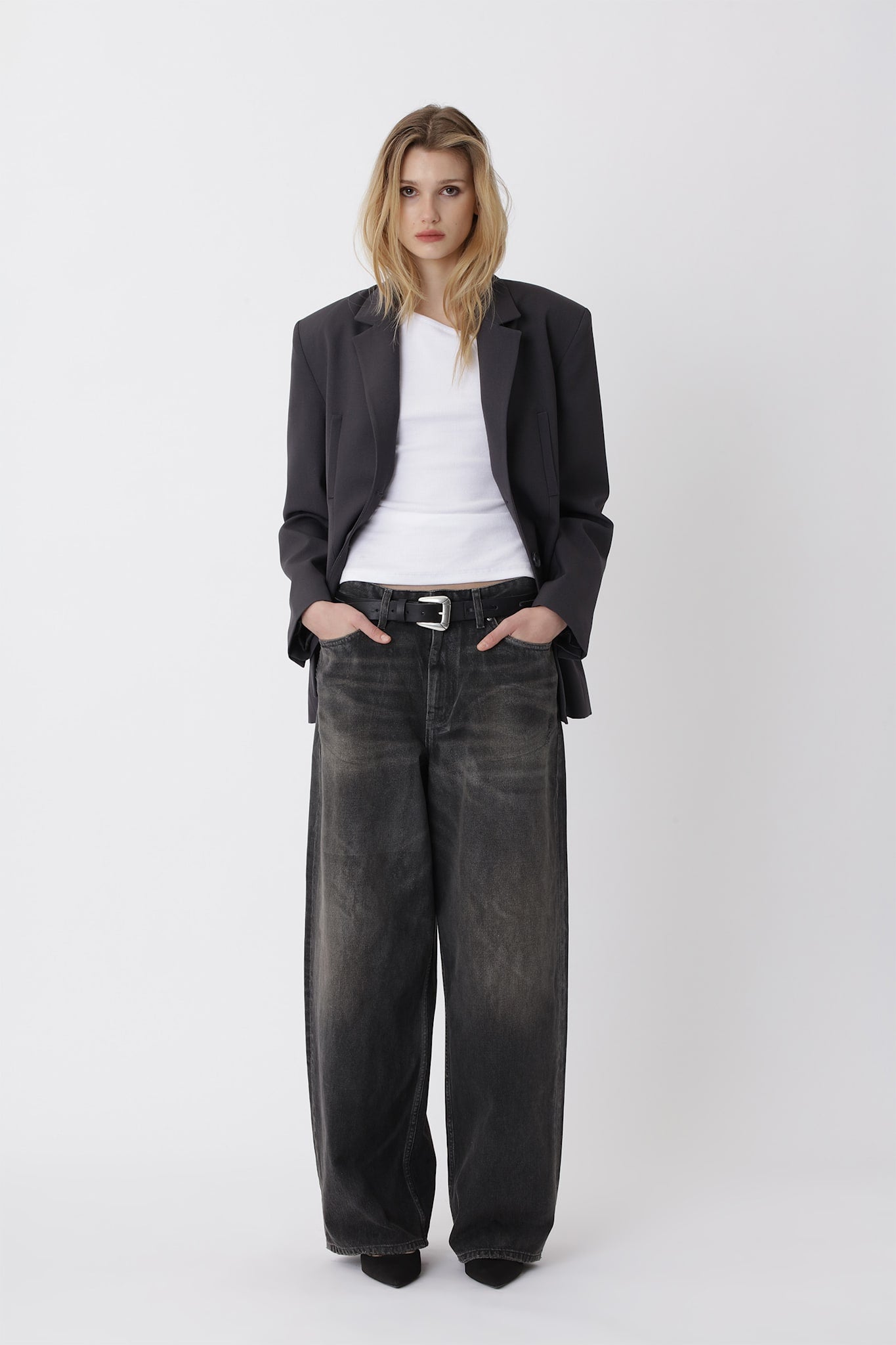 Lyon Coated 80s Black Jeans W - Won Hundred Online Store