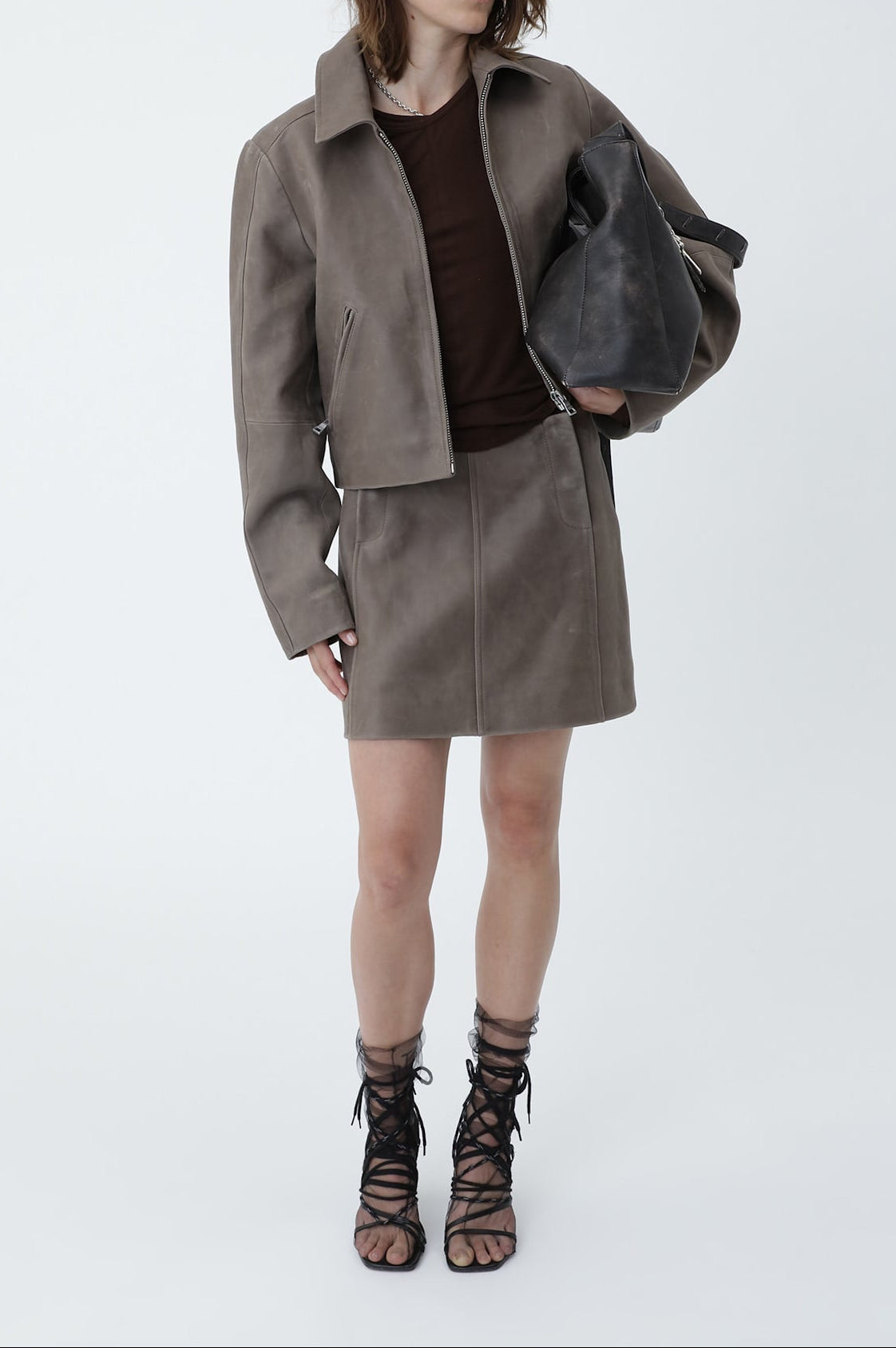 Dalia Panel Leather Jacket - Won Hundred Online Store
