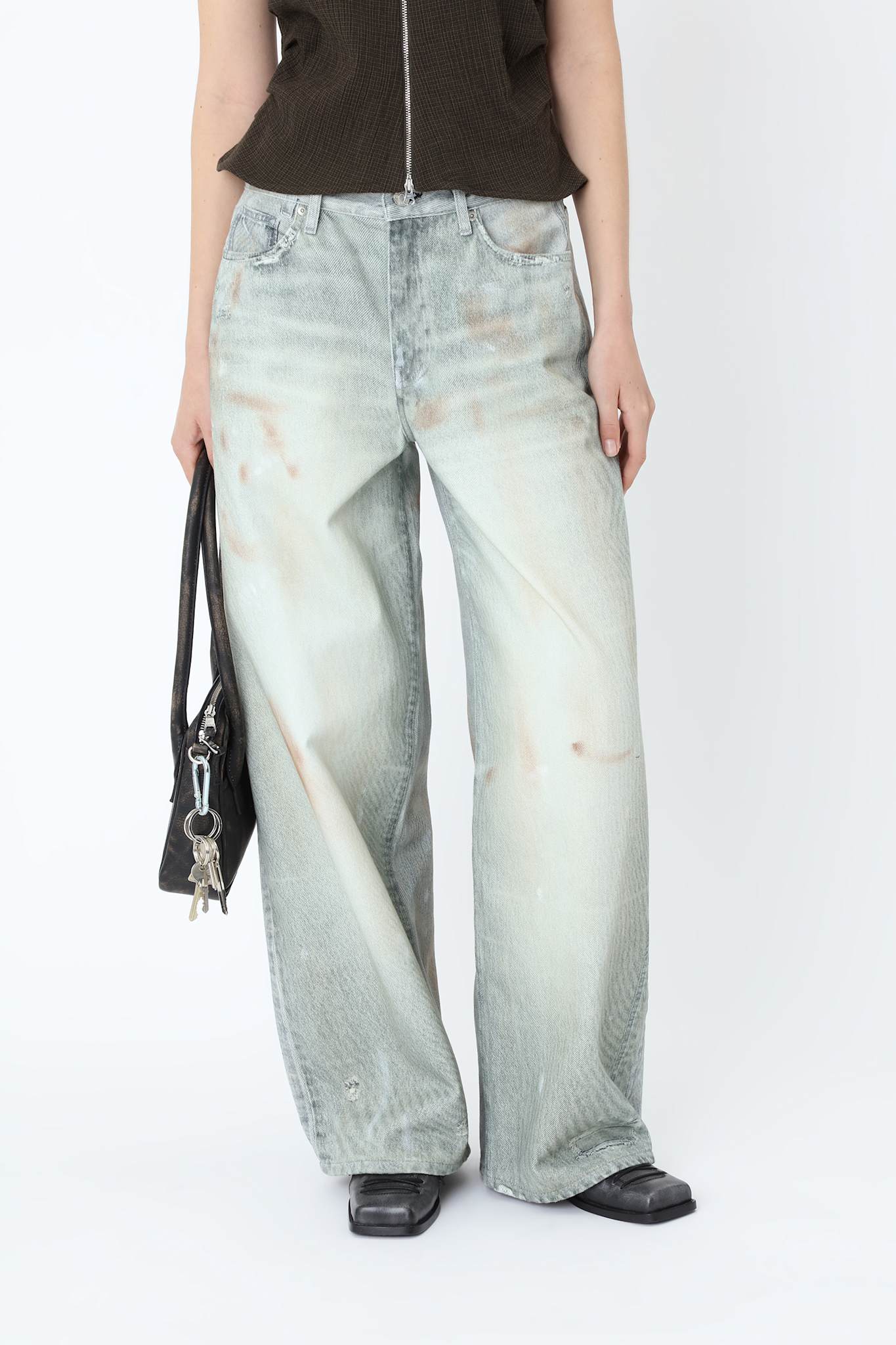 Lyon Printed Denim Jeans W - Won Hundred Online Store