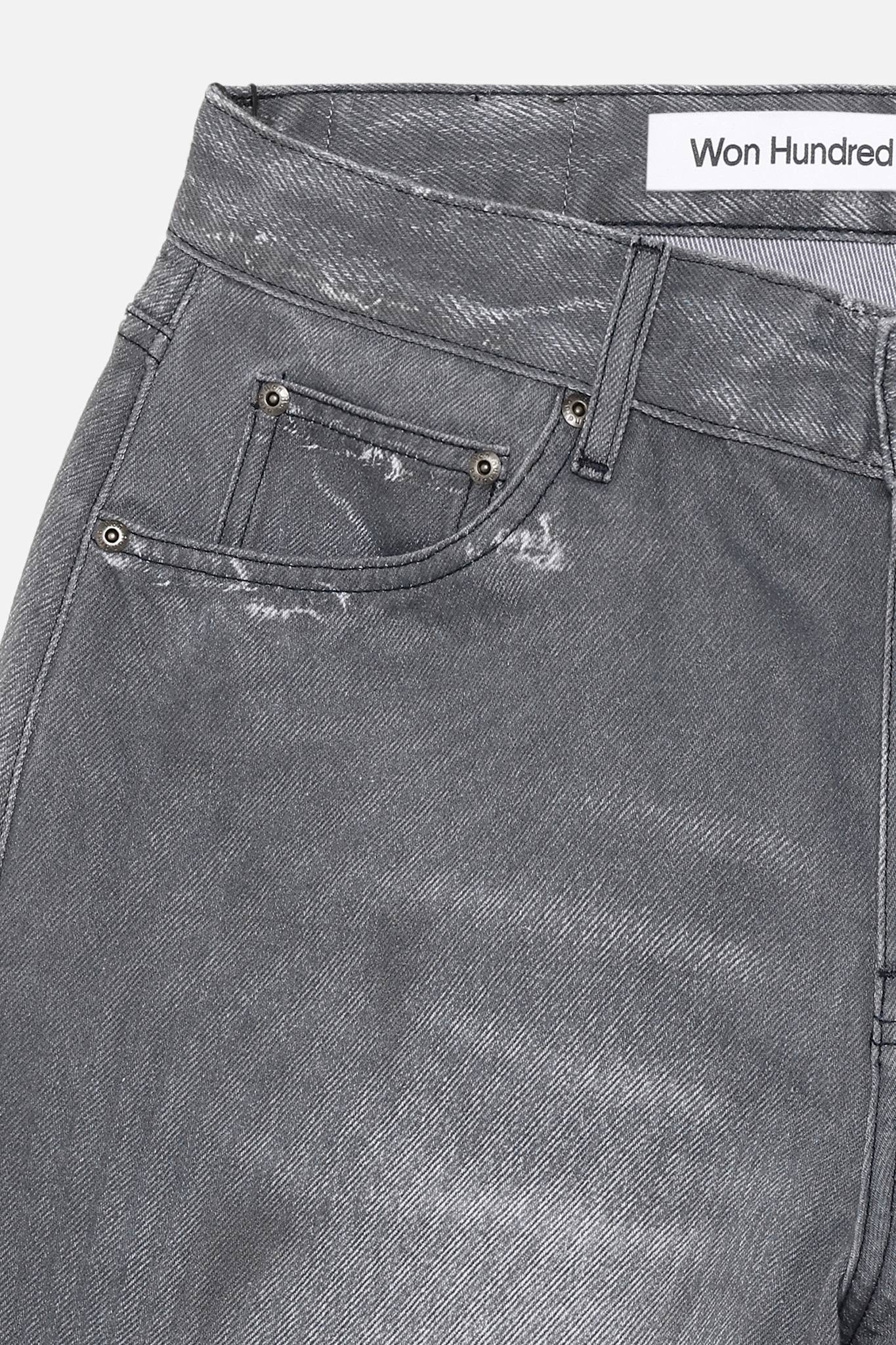 Lyon Black Printed Denim Jeans M