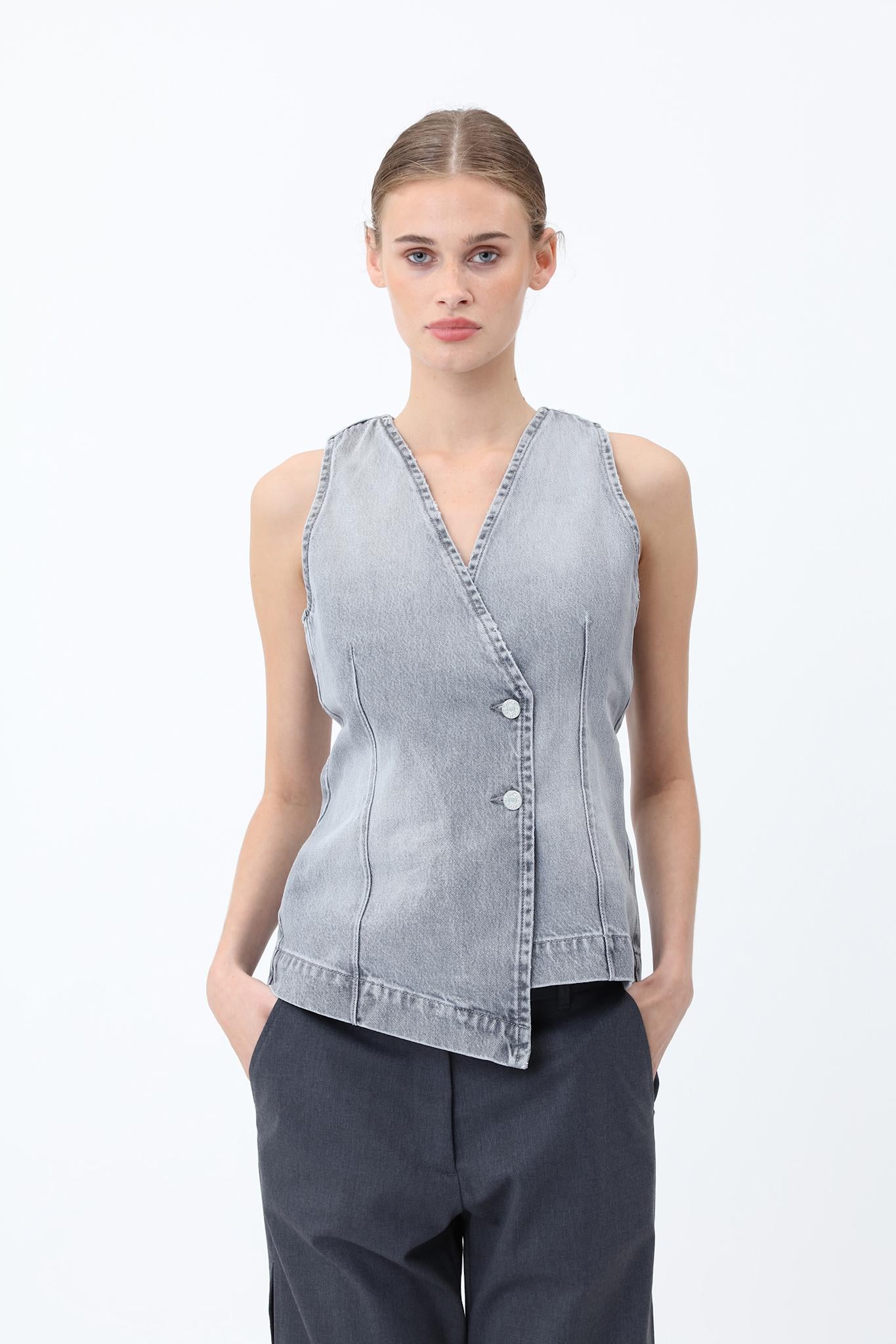 Oliva Denim Vest - Won Hundred Online Store