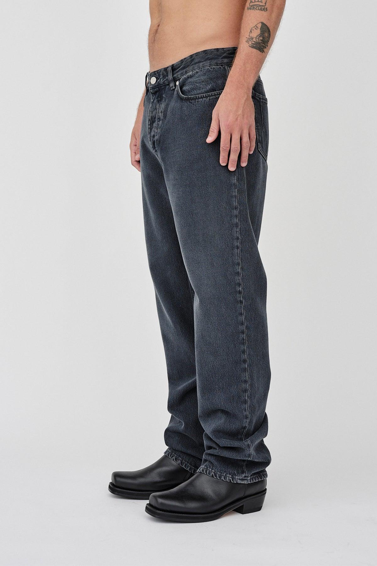 Won Hundred Men Steve 5-Pockets Overdyed black